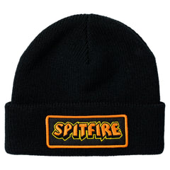 SPITFIRE HELLFIRE SCRIPT PATCH CUFF BEANIE BLACK