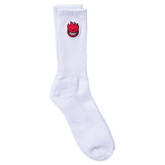 SPITFIRE BIGHEAD FILL EMB SOCK WHITE/RED