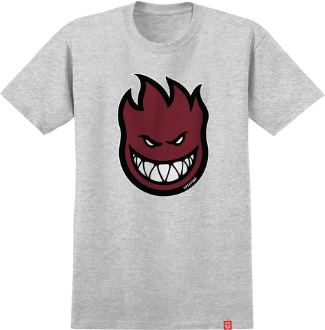 SPITFIRE BIGHEAD FILL YOUTH TEE SPORT GREY w/ DARK RED, BLACK & WHITE PRINT