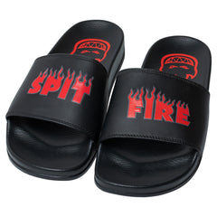 SPITFIRE DEMONSEED SCRIPT SLIDE SANDALS BLACK / RED / WHITE