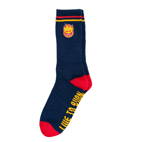 SPITFIRE BIGHEAD FILL EMB SOCK NAVY / RED / GOLD