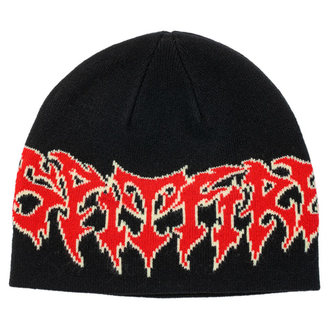 SPITFIRE DEMON SCRIPT SKULLY BEANIE BLACK / RED / CREAM