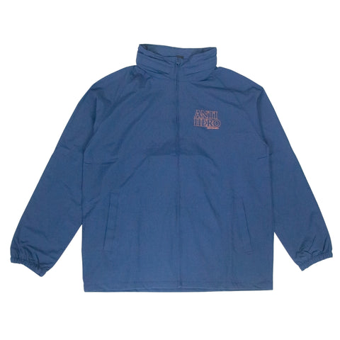 ANTIHERO BLACK HERO HOODED TRACK JACKET NAVY / BURNT ORANGE