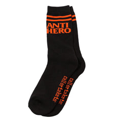 ANTIHERO BLACK HERO IF FOUND SOCK BLACK / RED