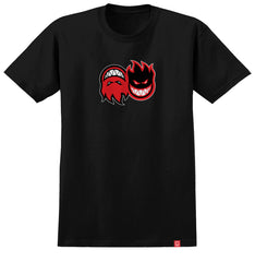 SPITFIRE ETERNAL FILL YOUTH TEE BLACK w/ RED, BLACK & WHITE PRINT