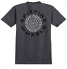 SPITFIRE CLASSIC '87 SWIRL FILL YOUTH TEE CHARCOAL w/ BLACK & WHITE PRINTS