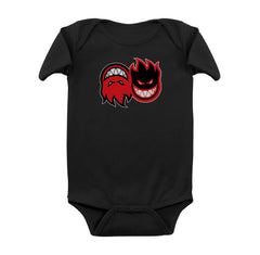 SPITFIRE ETERNAL FILL INFANT ONESIE BLACK w/ RED, BLACK & WHITE PRINT