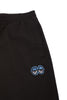 KROOKED EYES EMB CANVAS PANT BLACK w/ BLUE EMBROIDERY