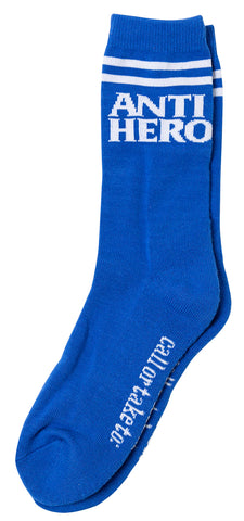 ANTIHERO BLACK HERO IF FOUND SOCK BLUE / WHITE