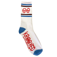 KROOKED EYES SOCK WHITE / BLUE / RED / BROWN
