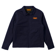 ANTIHERO BASIC EAGLE STASH JACKET NAVY w/ ORANGE EMBROIDERY