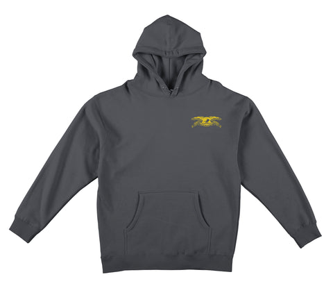 ANTIHERO LIL EAGLE EMB HOOD CHARCOAL / YELLOW