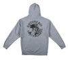 ANTIHERO DIY EAGLE HOOD HEATHER GREY w/ BLACK PRINTS