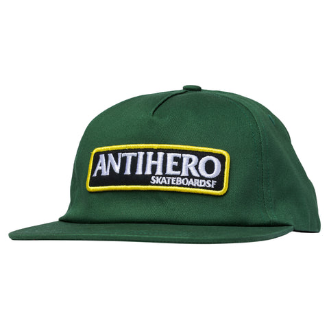ANTIHERO BLACK HERO LONG PATCH SNAPBACK SPRUCE/BLACK/YELLOW