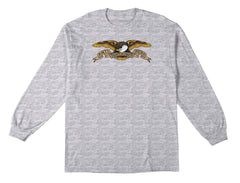 ANTIHERO EAGLE L/S TEE ASH (HEATHER) w/ BLACK MULTI COLOR PRINT