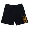 ANTIHERO BASIC EAGLE SWEAT SHORTS BLACK w/ YELLOW PRINT