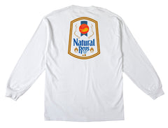 ANTIHERO NATTY REVS L/S POCKET TEE WHITE w/ MULTI COLOR PRINTS