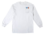 ANTIHERO NATTY REVS L/S POCKET TEE WHITE w/ MULTI COLOR PRINTS