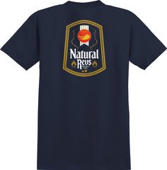 ANTIHERO NATTY REVS RINGSPUN TEE NAVY w/ MULTI COLOR PRINTS