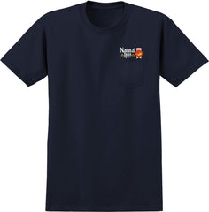 ANTIHERO NATTY REVS RINGSPUN TEE NAVY w/ MULTI COLOR PRINTS
