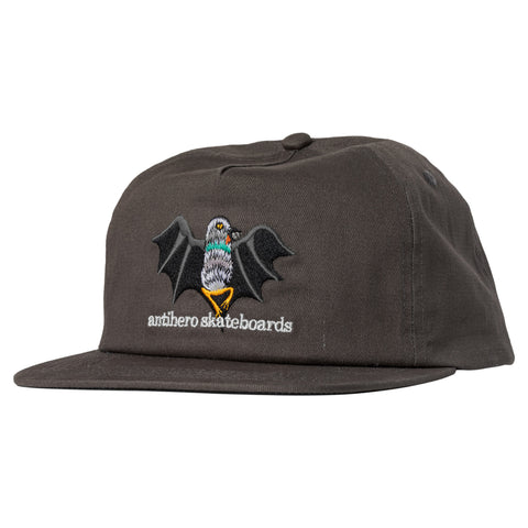 ANTIHERO VAMPIGEON SNAPBACK CHARCOAL w/ MULTI COLOR EMBROIDERY