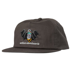 ANTIHERO VAMPIGEON SNAPBACK CHARCOAL w/ MULTI COLOR EMBROIDERY