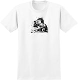 ANTIHERO TASTY CURBS RINGSPUN TEE WHITE w/ BLACK TONAL PRINT