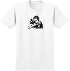 ANTIHERO TASTY CURBS RINGSPUN TEE WHITE w/ BLACK TONAL PRINT