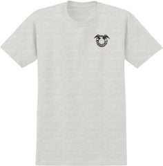 ANTIHERO STUDIO 18 RINGSPUN TEE HEATHER BONE w/ BLACK PRINTS
