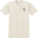 ANTIHERO ENGINEERING RINGSPUN TEE HEATHER CREAM w/ BLACK PRINTS