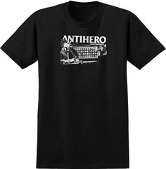 ANTIHERO GAMETIME S/S T-SHIRT BLACK w/ BLACK & WHITE PHOTO COLLAGE Print
