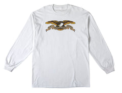 ANTIHERO EAGLE L/S TEE WHITE w/ BLACK MULTI COLOR PRINT