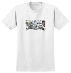 ANTIHERO BONELESS IN SPACE RINGSPUN TEE WHITE w/ PHOTO PRINT