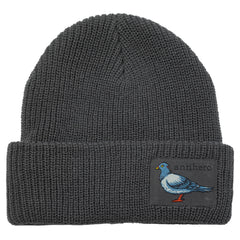 ANTIHERO LIL PIGEON LABEL CUFF BEANIE CHARCOAL