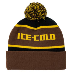 ANTIHERO ICE COLD POM BEANIE BLACK / BROWN / GOLD