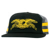 ANTIHERO BASIC EAGLE SNAPBACK BLACK / CHARCOAL / YELLOW