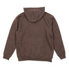 KROOKED ARKETYPE RAW EMB HOOD BROWN w/ RED EMBROIDERY