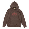 KROOKED ARKETYPE RAW EMB HOOD BROWN w/ RED EMBROIDERY