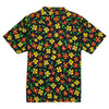 KROOKED ALOHA FLOWERS BUTTON-UP SHIRT BLACK / MULTICOLOR