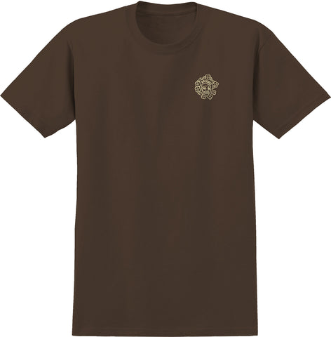 KROOKED KROOKED MG TEE DARK CHOCOLATE w/ CREAM & MULTI COLOR PRINTS