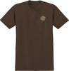 KROOKED KROOKED MG TEE DARK CHOCOLATE w/ CREAM & MULTI COLOR PRINTS