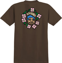 KROOKED KROOKED MG TEE DARK CHOCOLATE w/ CREAM & MULTI COLOR PRINTS