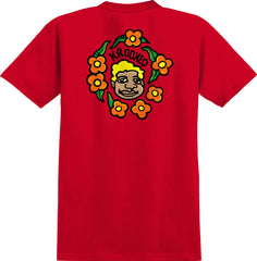 KROOKED KROOKED MG S/S T-SHIRT RED w/ MULTI COLOR Prints