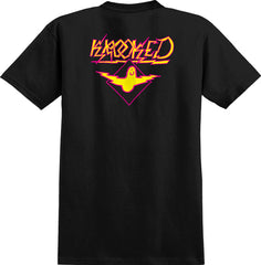 KROOKED BIRD LIGHTNING S/S T-SHIRT BLACK w/ MAGENTA & YELLOW Prints
