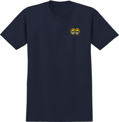 KROOKED NEW TRICKS TEE TRUE NAVY w/ YELLOW, BLACK & WHITE PRINTS