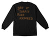 KROOKED STRAIT EYES L/S TEE BLACK w/ BROWN PRINTS