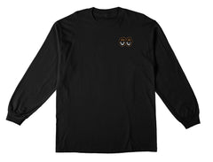 KROOKED STRAIT EYES L/S TEE BLACK w/ BROWN PRINTS