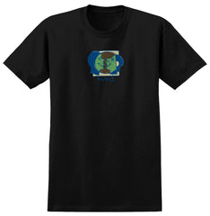 KROOKED MOONSMILEY TEE BLACK w/ MULTI COLOR PRINT