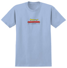 KROOKED KOFFIN TEE POWDER BLUE w/ MULTI COLOR PRINT