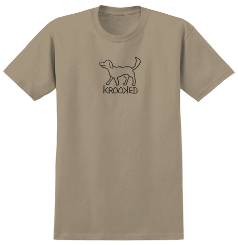 KROOKED EL PERRO TEE SAND w/ BLACK PRINT